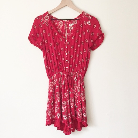 Hollister Other - Hollister Paisley Print Short Sleeve Romper S